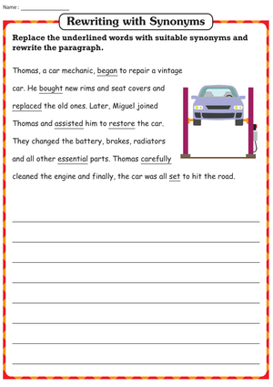 Rewriting Passages with Synonyms