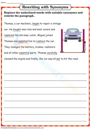 Rewriting Passages with Synonyms
