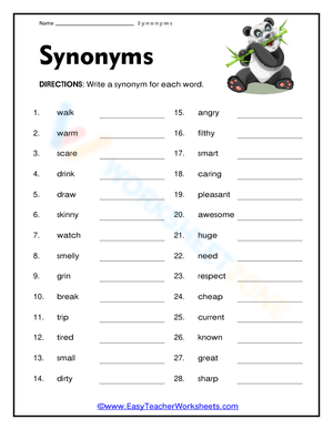 Think It Through / Synonyms