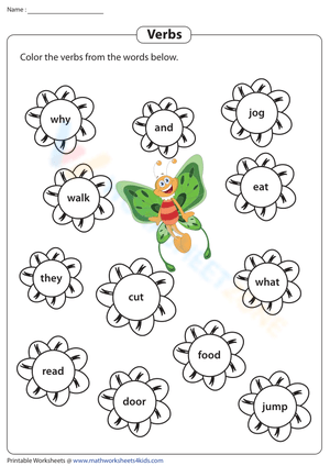Identifying and Coloring Verbs