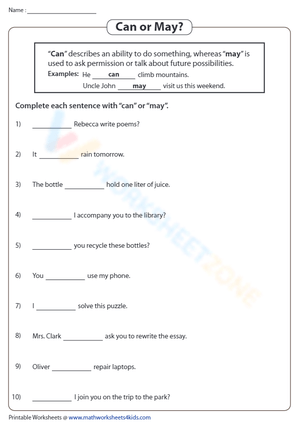 Understand 'Can' vs 'May'