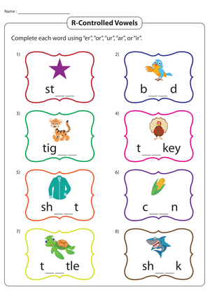 Essential R-Controlled Vowels Worksheet | Grade 2 Phonics
