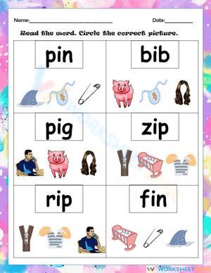 Essential Short 'i' CVC Words Worksheet | Kindergarten Ready