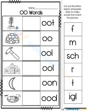 Essential 'OO' Sound Worksheet | Grade 1-2 Phonics