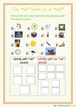 The -ue- Sound as in -Cue-