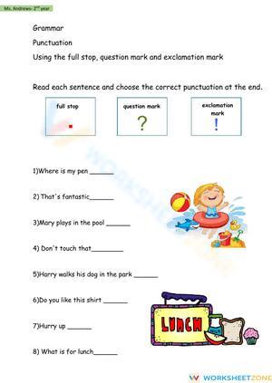 Essential Punctuation Worksheet | Grade 2 ELA Ready