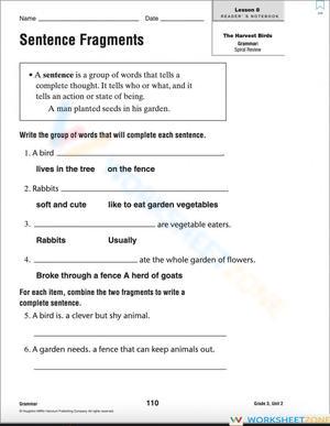 Journey's Readers Notebook Pg. 110