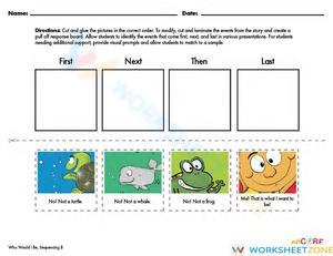 Essential Who Would I Be? Sequencing Worksheet | Grade K-2