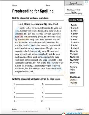 Journey's Readers Notebook Pg. 111