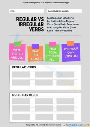 Regular vs irregular verbs