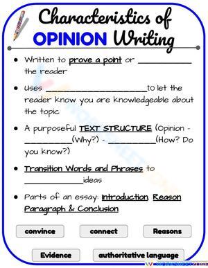 BES-Opinion Writing Characteristics