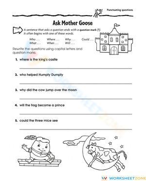 Punctuating Questions Worksheet