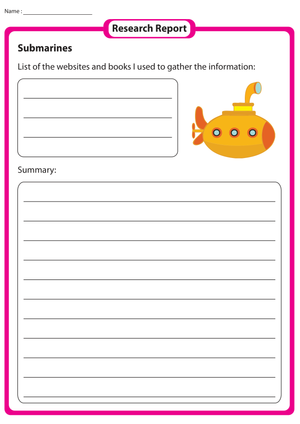 Creative Writing: Submarines