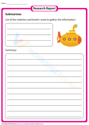 Creative Writing: Submarines