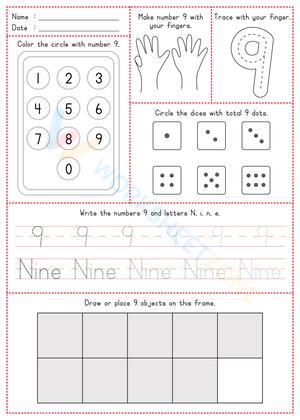 Learn Number 9 with Fun Activities