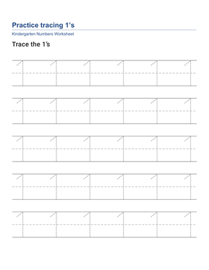 Tracing Numbers 1: Improve Number Formation