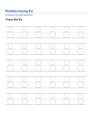 Fun Number Tracing: Learn Number 8