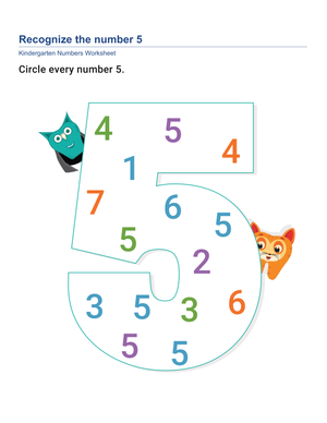 Fun with Numbers: Recognizing Numbers from 1-10