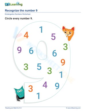 Easy Number Recognition: Worksheet for 1-10