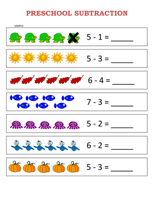 Preschool Subtraction with Objects
