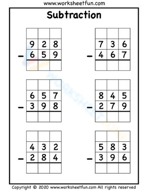 Subtraction Practice: 2-4 Digit Subtraction