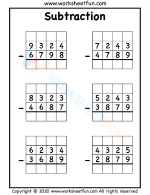 Subtraction Practice: 2-4 Digit Problem Solving