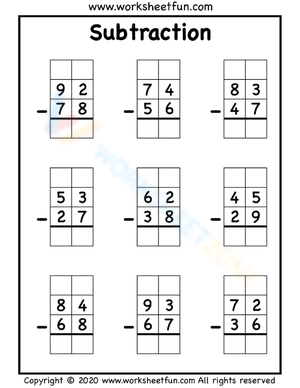 Proficient Subtraction: 2-4 Digit Skill Set