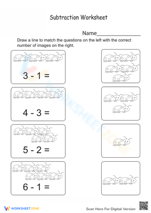 Subtraction Practice for Kids 