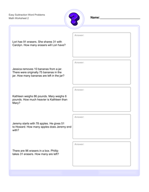 Subtraction Word Problems: Improve Math Skills
