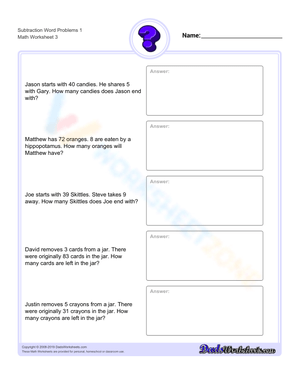 Apply Subtraction: Word Problems for Skill Building