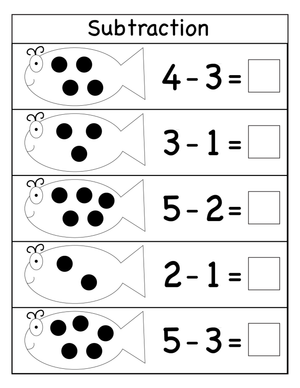 Ladybug Subtraction: Practice Worksheet for Kids