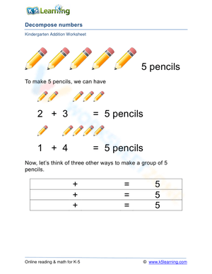 Kindergarten Addition: Adding Object Within 5