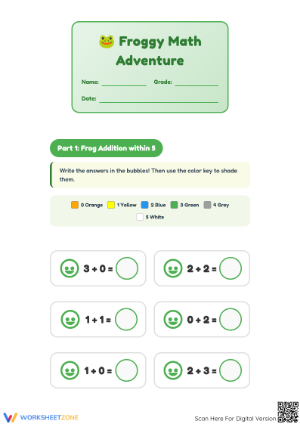 Essential Addition and Subtraction Within 5 Worksheet