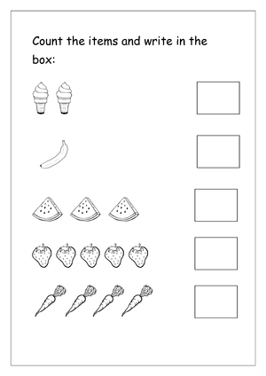 Count Items and Write Numbers 1-10 Fun