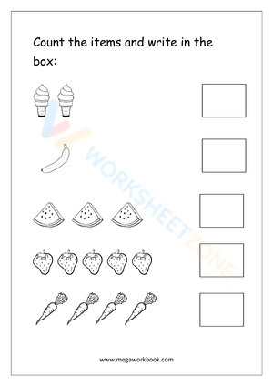 Count Items and Write Numbers 1-10 Fun