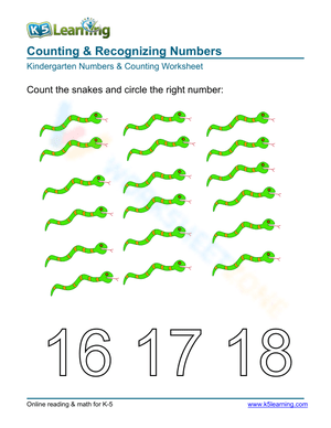 Count Snakes & Recognize Numbers