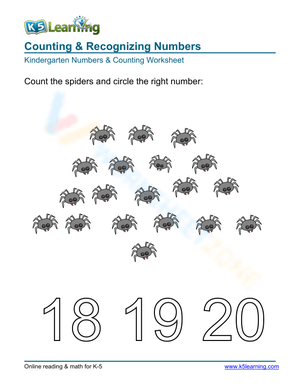 Counting with Spider-Themed Worksheet