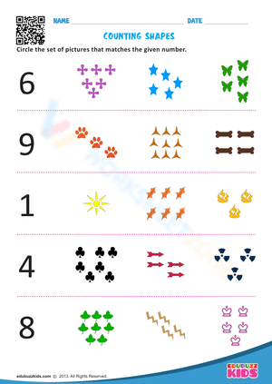 Shape Counting: Count Shapes from 1 to 10