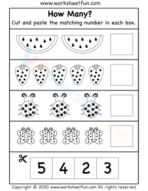 Interactive Counting: Cut & Paste Objects 1 to 10