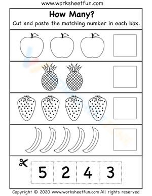 Counting Fun: Cut and Paste Numbers 1 through 10