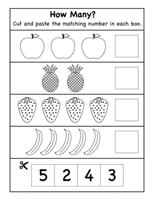 Counting Fun: Cut and Paste Numbers 1 through 10