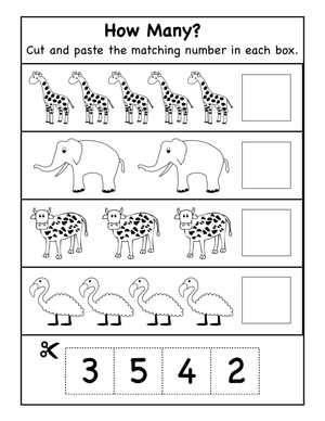 Creative Counting: Count, Cut, and Paste 1-10