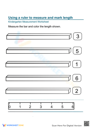 Measure and Color Lengths: Fun Worksheet for Kids