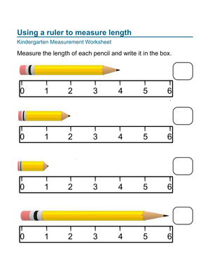 Measure the Object Against a Scale Practice Worksheet