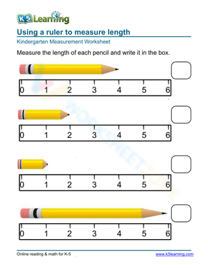 Measure the Object Against a Scale Practice Worksheet