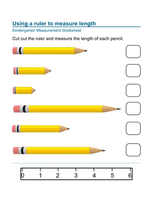 Measure with a Cut-Out Scale Worksheet