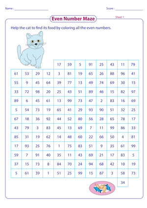 Even Number Maze: Learning Tool