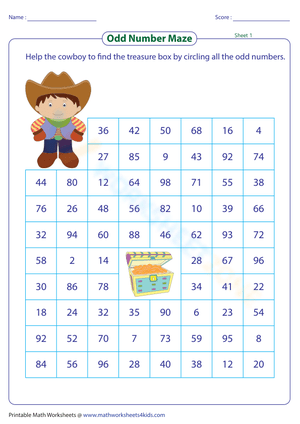 Odd Number Maze Fun: Exploring Numbers 1-100