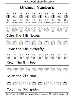 Engaging with Ordinal Numbers: 1st to 10th Coloring