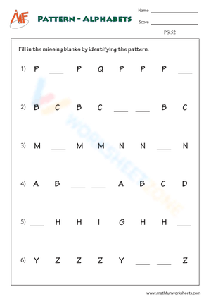 Essential Letter Pattern Worksheet | Grade 1 English